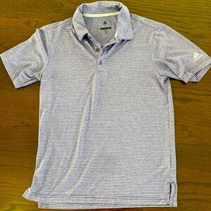 Addias stripped purple and lavender golf shirt